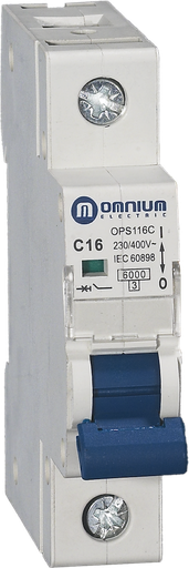[E3O-OPS116CR] INTERRUPTOR MAGNETOTERMICO 6KA, CURVA C, 1P X 16A 